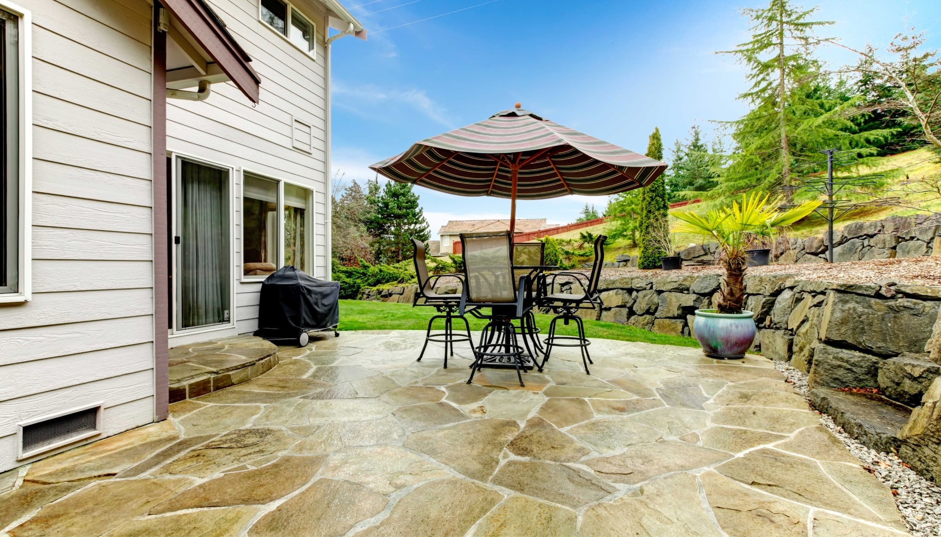 Beautifully Textured and Patterned Concrete Patios in Stockton, California area!